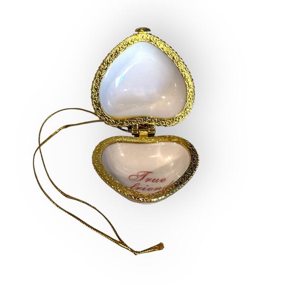 Valerie Parr True Friends Heart Trinket Hinged Box Ornament - Picture 3 of 4
